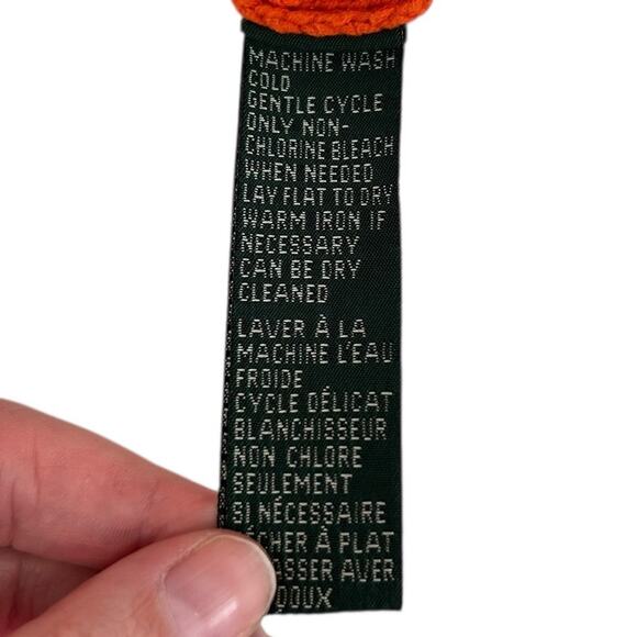 Vintage Lauren Ralph Lauren Orange Pullover Knit Sweater Womens Petite Small - Picture 4 of 5